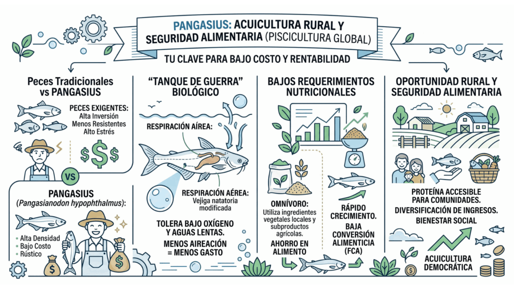 Pangasius en Acuicultura: Rentabilidad Explosiva, Ciencia y Verdad sobre el Riesgo Ambiental.